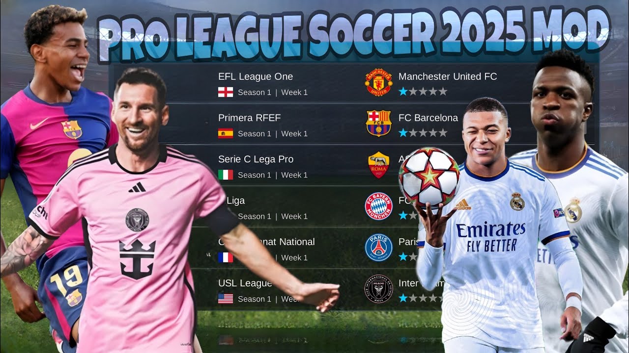 PRO LEAGUE SOCCER 2025 MO.D All LOGO LEAGUE, KITS & TRANSFERS 2024/25 ANDROID OFFLINE 🔥 GRAPHICS HD