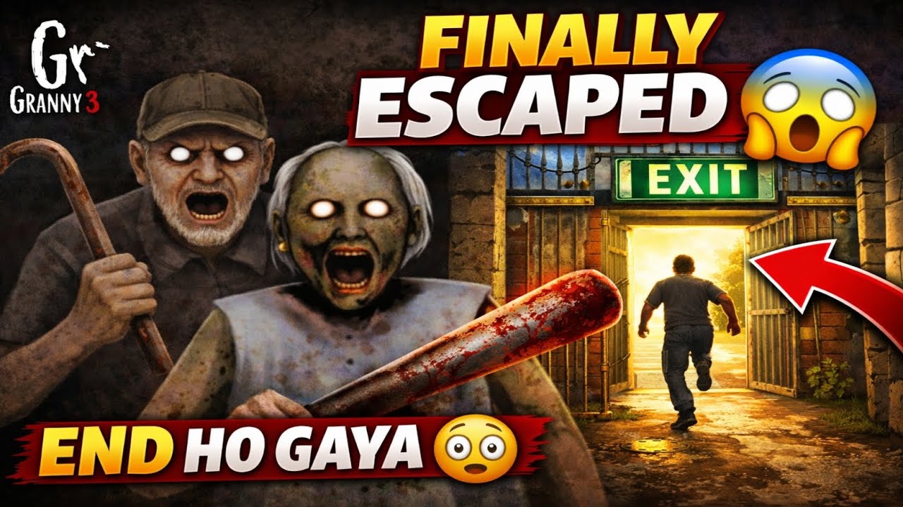 Granny 3 Finally Completed 😱 | Get Kholke Escape | END HO GAYA