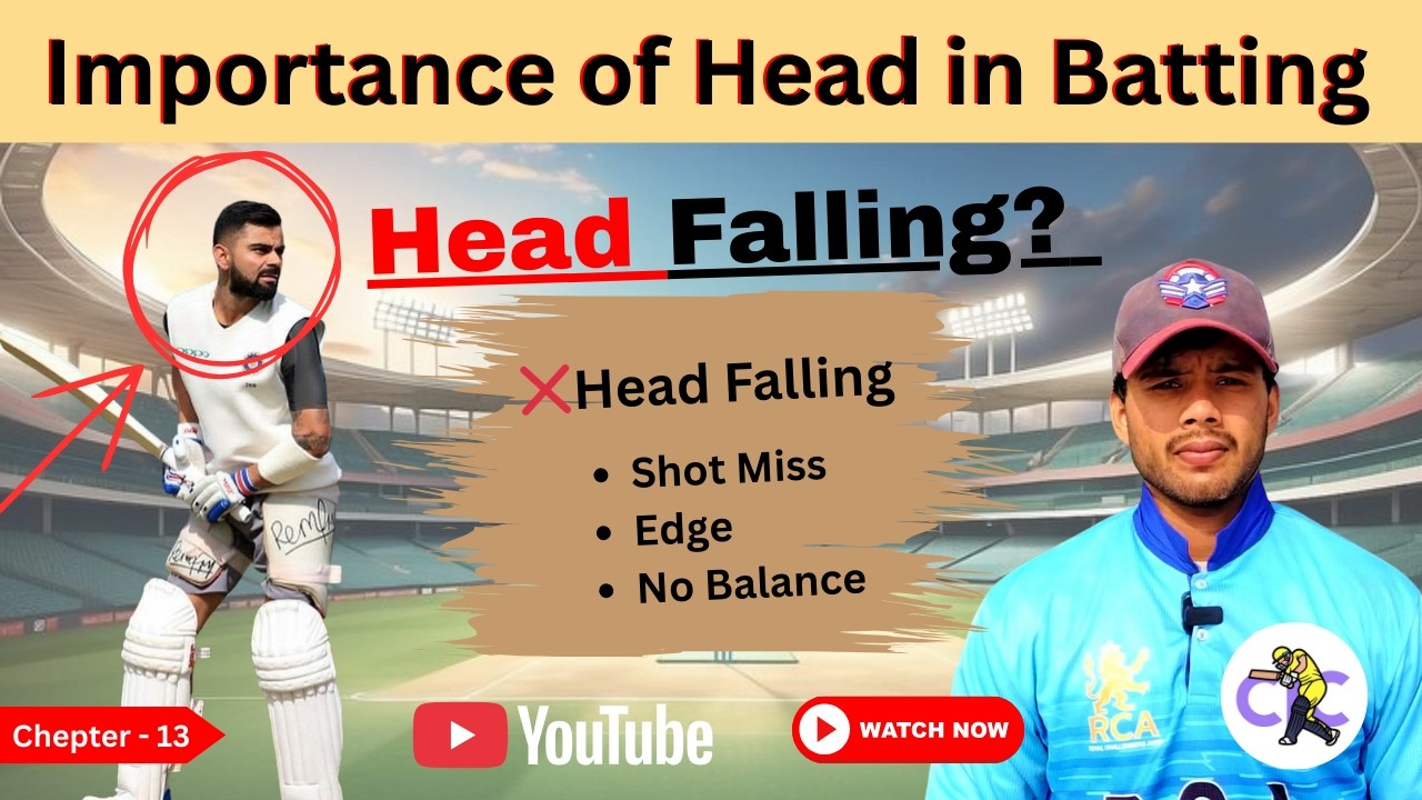 Importance of Head in Batting | How to Fix Head Falling in Batting? |90% Batsmen Ye Galti Karte Hain