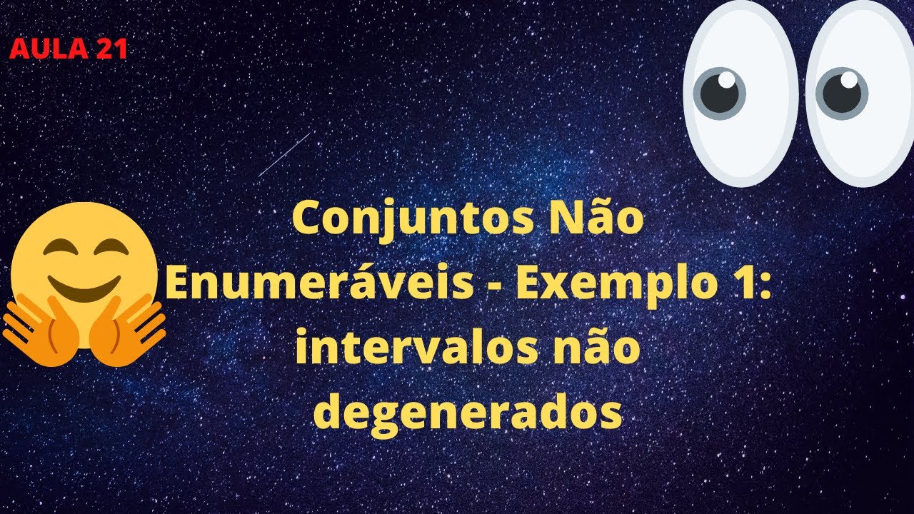 Aula 21 Curso de Análise: Conjuntos Não Enumeráveis - Exemplo 1 - Intervalos não degenerados.