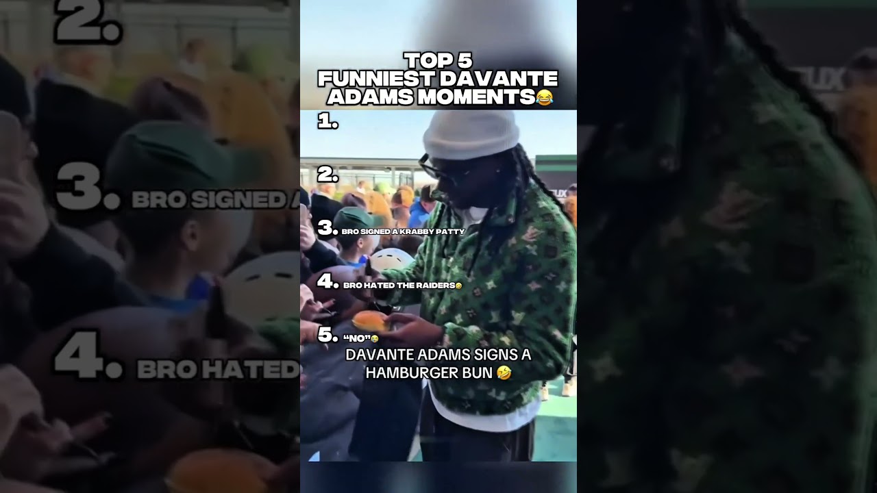 TOP 5 FUNNIEST DAVANTE ADAMS MOMENTS😂 #davanteadams #nfl