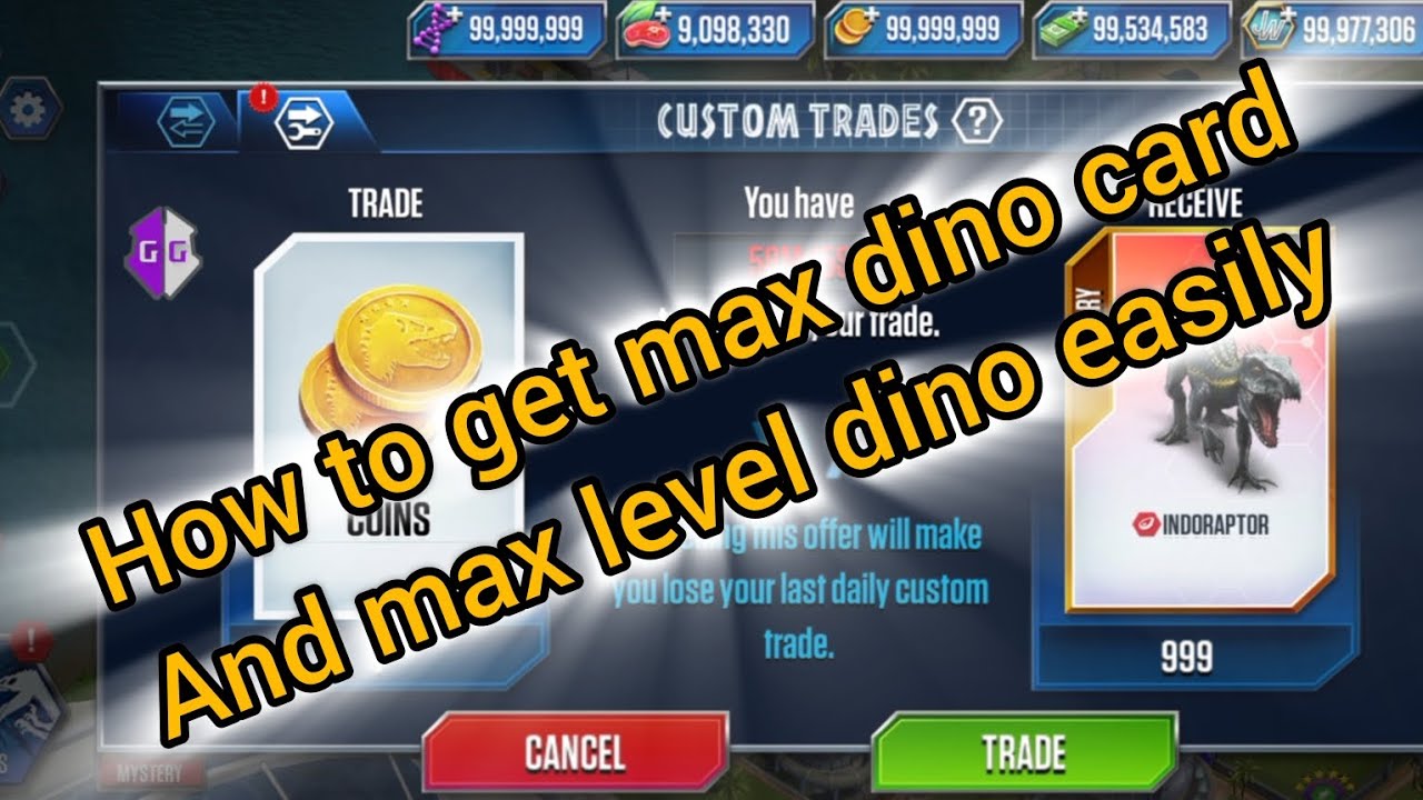 How to get dino card and max level them easily (Jurassic World The Game) @JurassicWorldGamer4