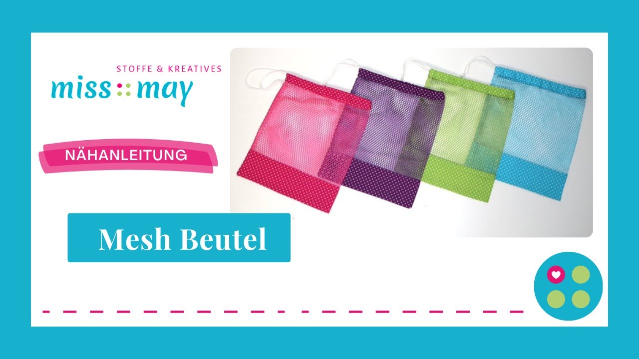 Nähanleitung Mesh Beutel in drei Varianten *mit kostenlosem Schnittplan*
