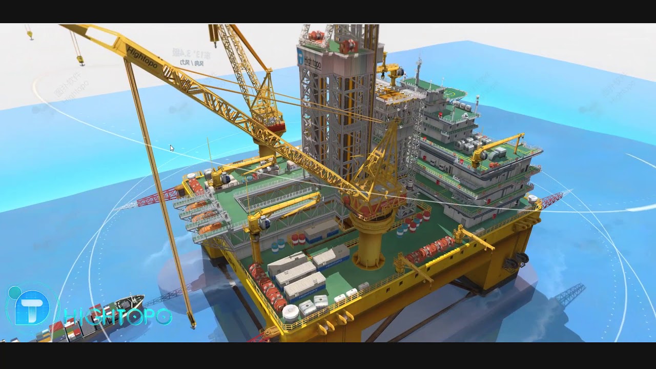 3D Animation Offshore Oil Rig