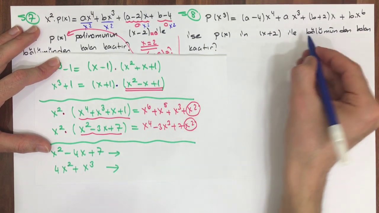 ZOR SORU TİPLERİ - 8 (polinomlar )