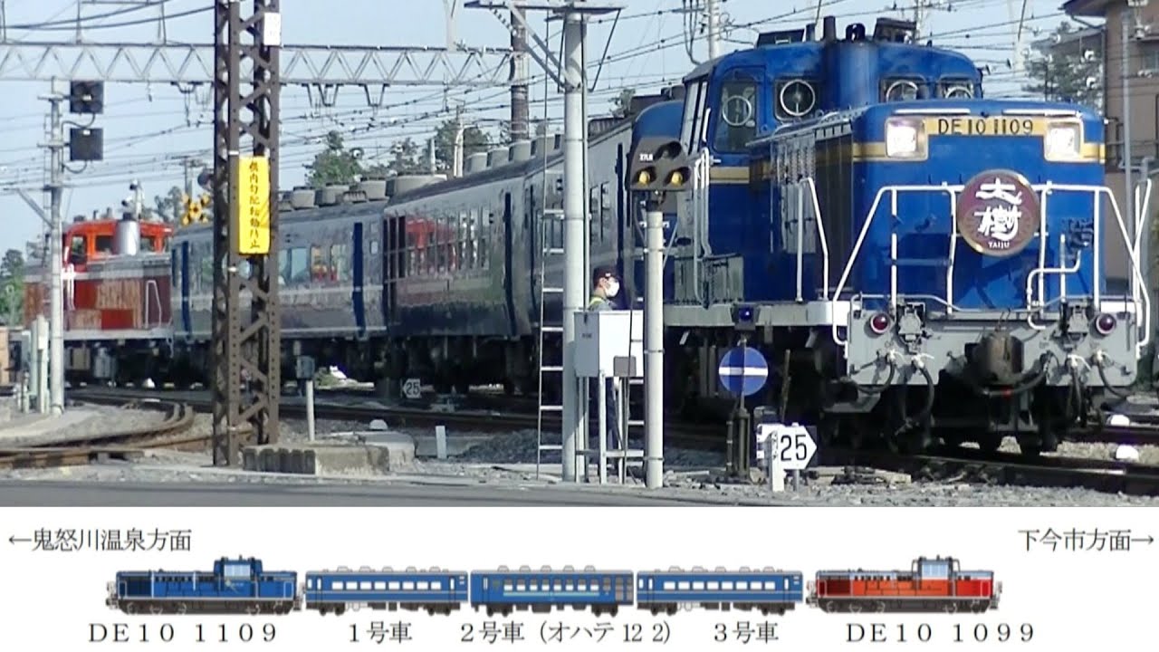 【DL大樹】営業運転では初めてのDLプッシュプル運転【DE10 1099】【DE10 1109】