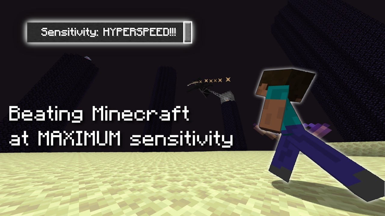 Beating Minecraft at MAXIMUM sensitivity