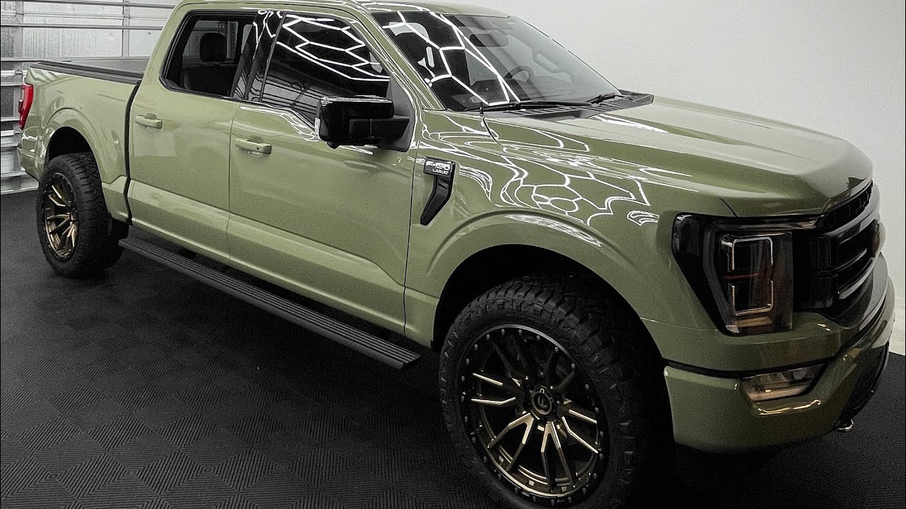 FORD F150 LARIAT WRAPPED IN INOZETEK KHAKI GREEN | COMPLETE TRANSFORMATION!