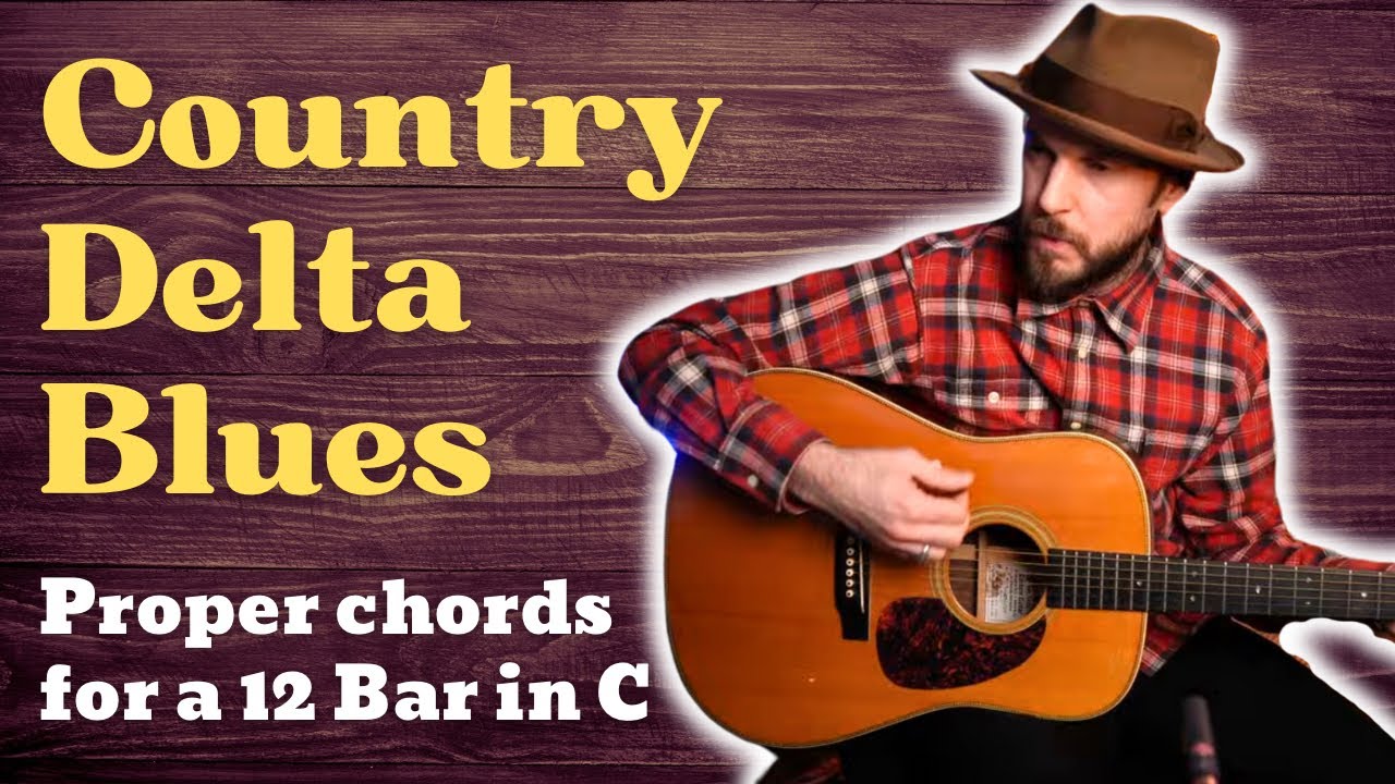Country Delta Blues; Open chords & essential 12 bar progressions. Authentic Guitar lesson + TAB!
