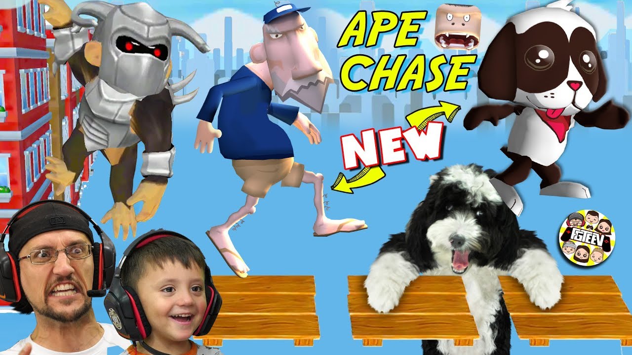 THERE'S AN APE CHASING MY DOG OREO & MAILMAN POSTAL JENKINS! (NEW FGTeeV Game News)