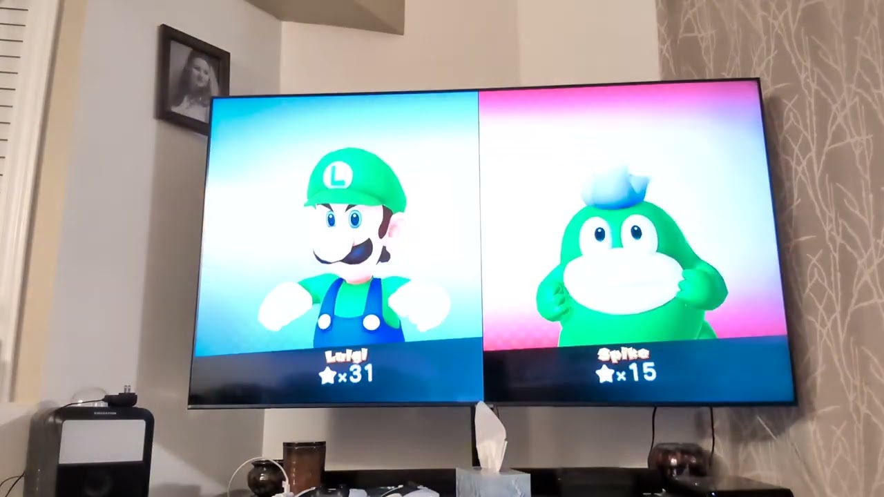 Mario plushies play Mario party 10 solo part 2 round 2 at haunted trail