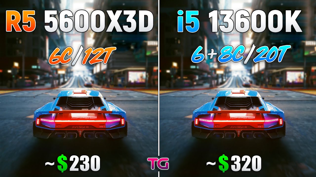 Ryzen 5 5600X3D vs i5 13600K - Test in 10 Games