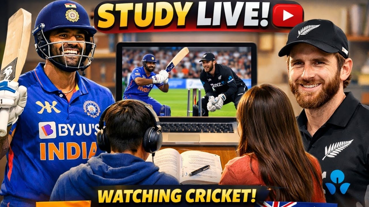 Day in My Life 📖 Study + IND vs NZ 1st T20 Match 🏏 | Study Vlog India&rdquo;