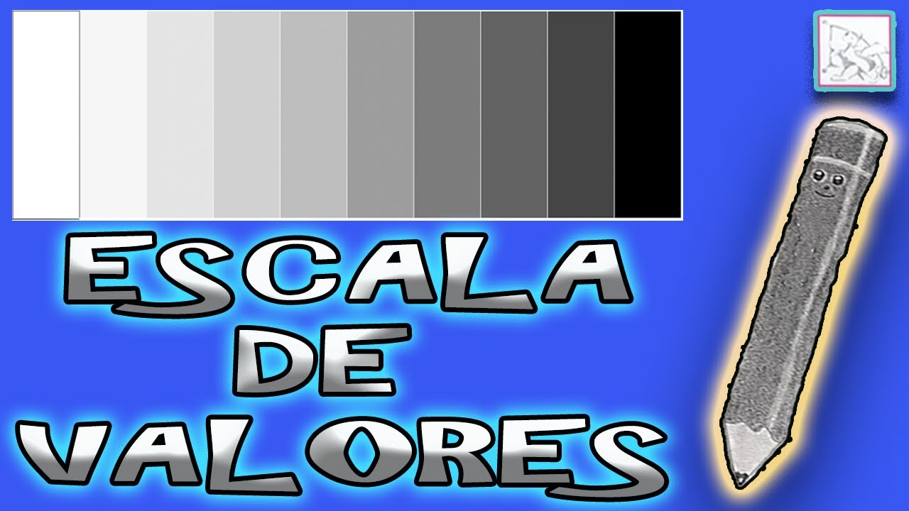 Lápices de grafito para dibujar. Escala Acromática de Valores. Valores tonales grises
