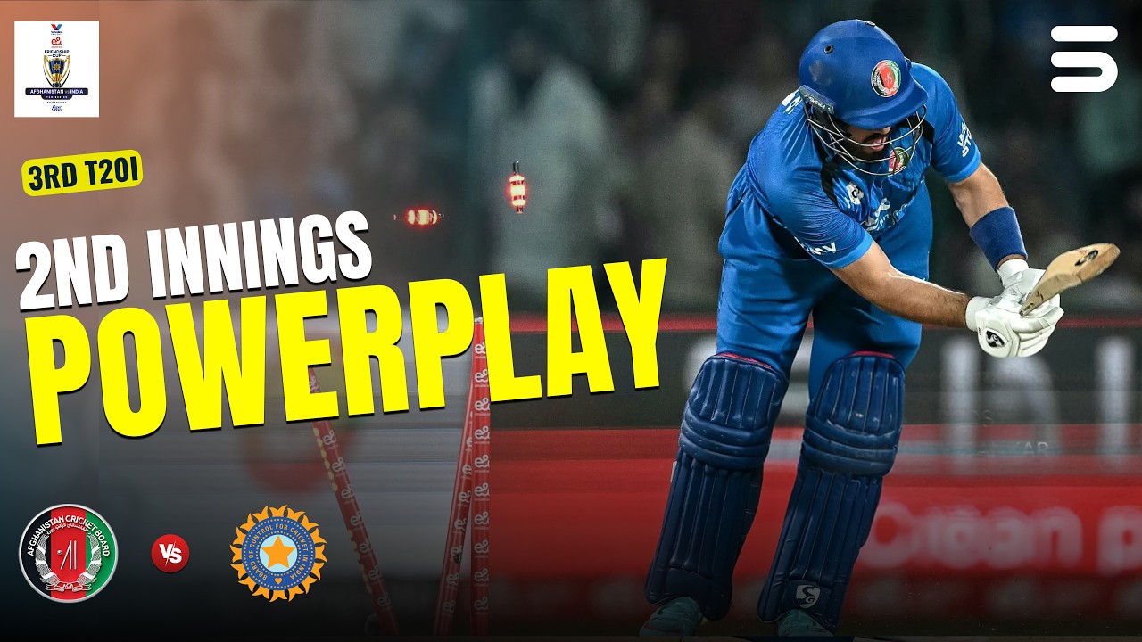Afg Collapse After Fast Start - Powerplay Highlights | Afg vs Ind | M 3 | T20I Series 2026 | M9N1J