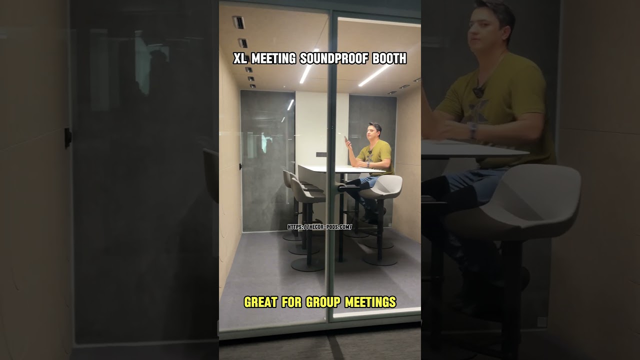 Great for group meetings soundproof booth#officelife #officepod #soundproofbooth #silentpod #office