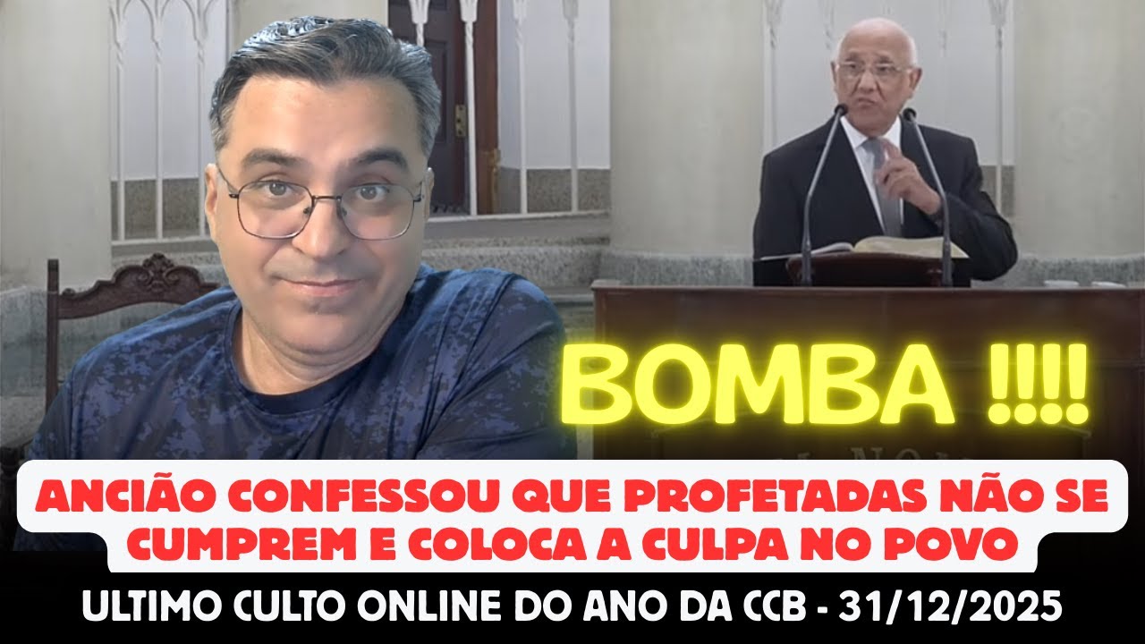 🚨BOMBA‼️ Ancião confessa que profetadas não se cumprem - Oração a Deus morto - Culto CCB 31/12/25