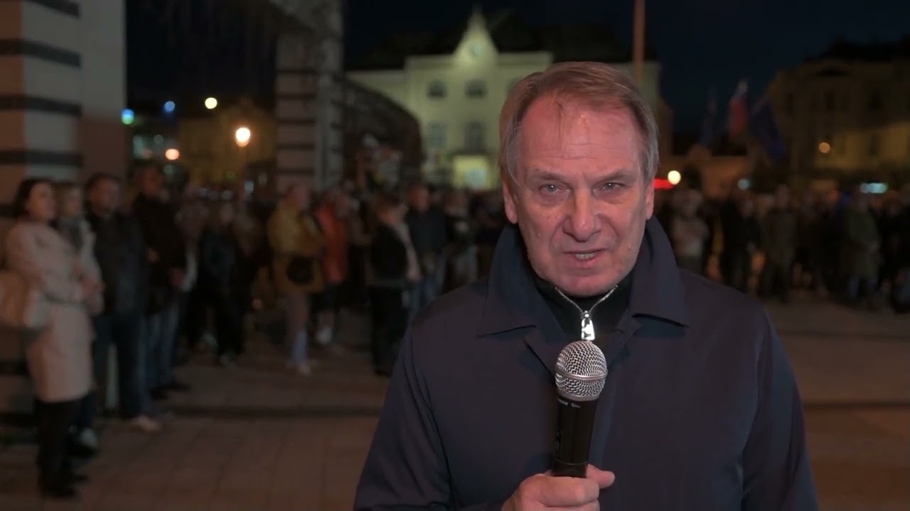 Peter Jan&oacute;, organiz&aacute;tor protestov v Leviciach, protest Levice, 21.3.2025