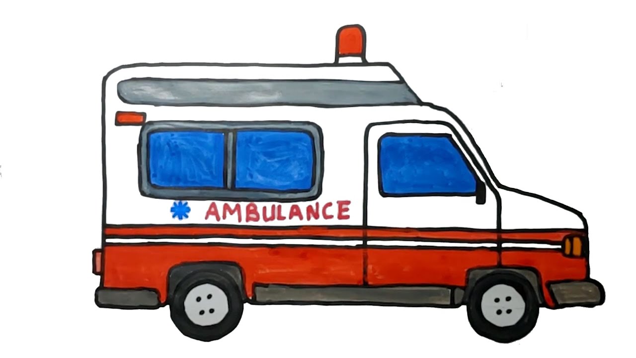 How to easy drawing Ambulance #ambulance