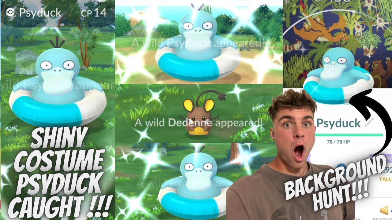 ✨NEW Shiny Costume Psyduck CAUGHT 5+ TIMES in Pokemon Go!!!✨ (INSANE LUCK)