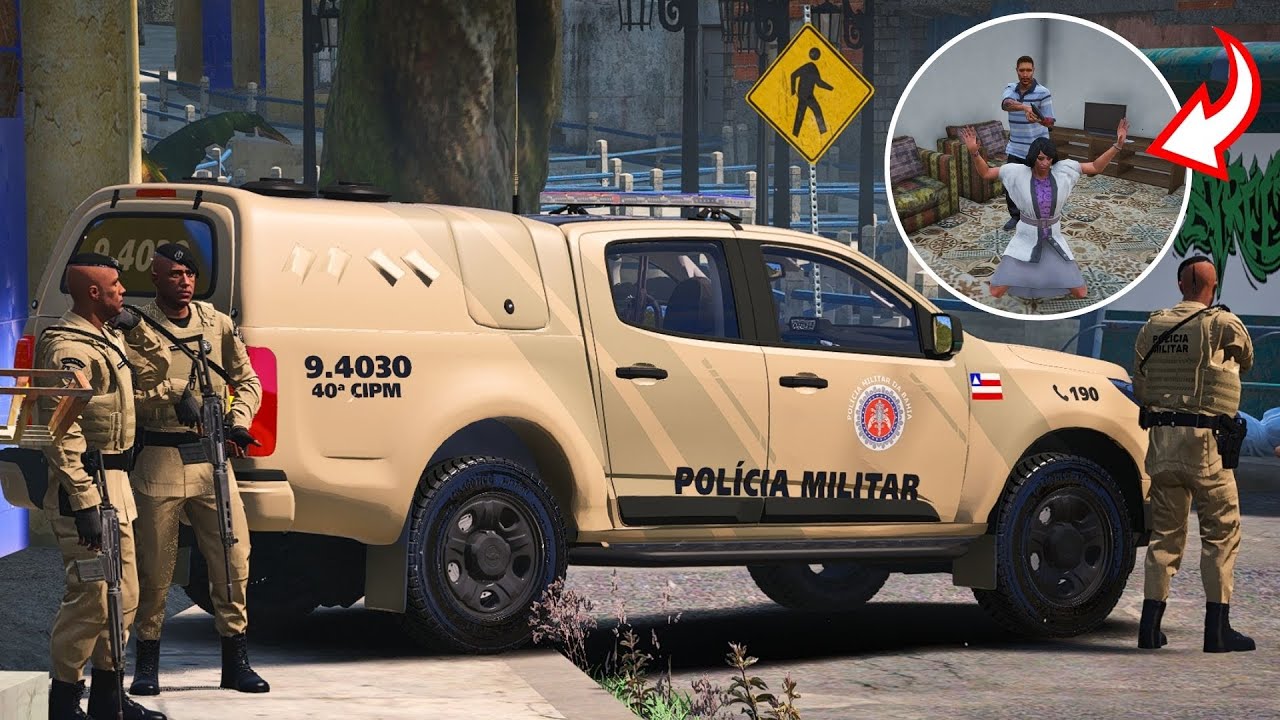 O PETO DA 40ªCIPM INVADIU A FAVELA E INDIVÍDUO FEZ MULHER DE R3FÉM | PMBA - POLICIA NO GTA 5