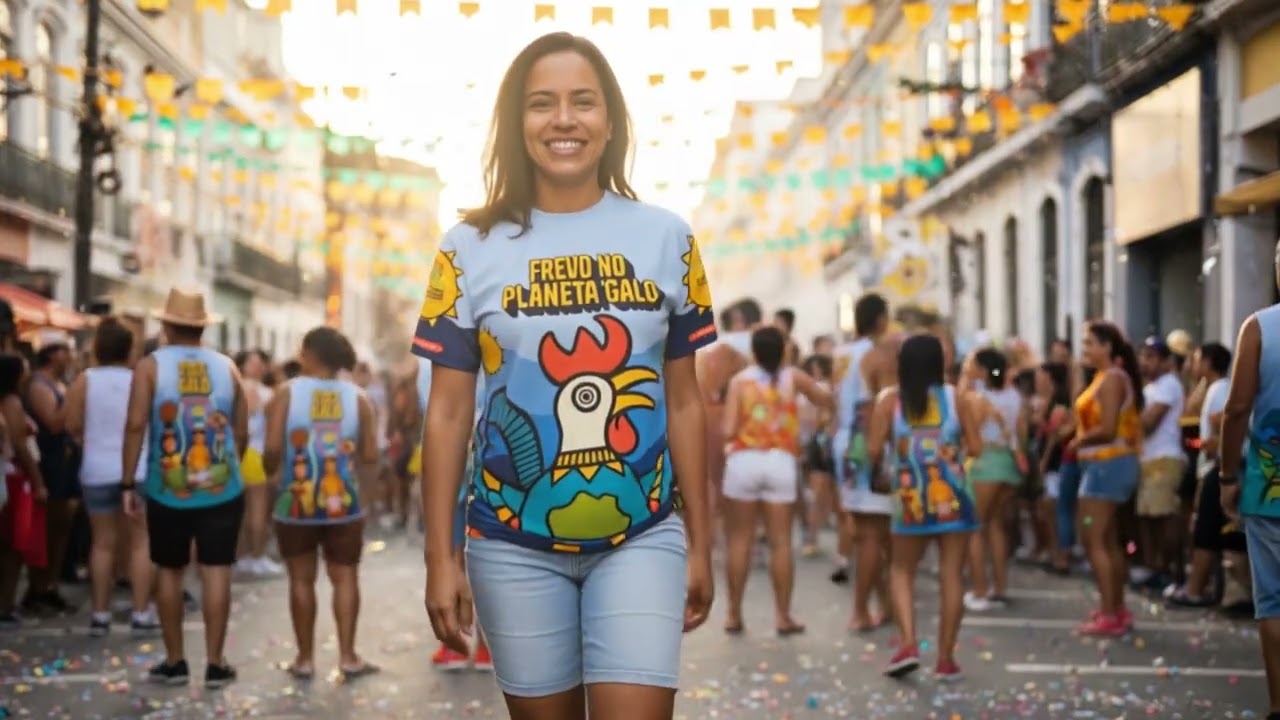 Camisa Oficial Galo da Madrugada 2026- Frevo no Planeta Galo