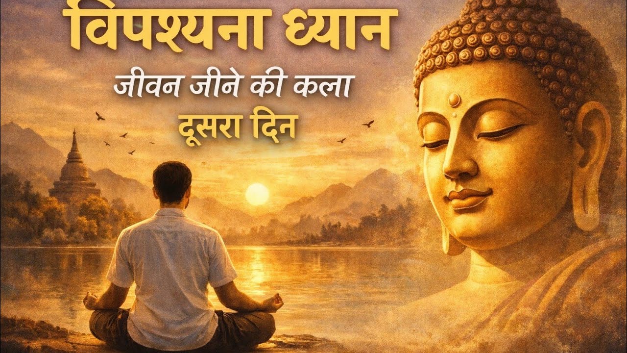 Day 2 #Vipassanameditation 10day Course/ ध्यान की विधि #meditation in hindi 