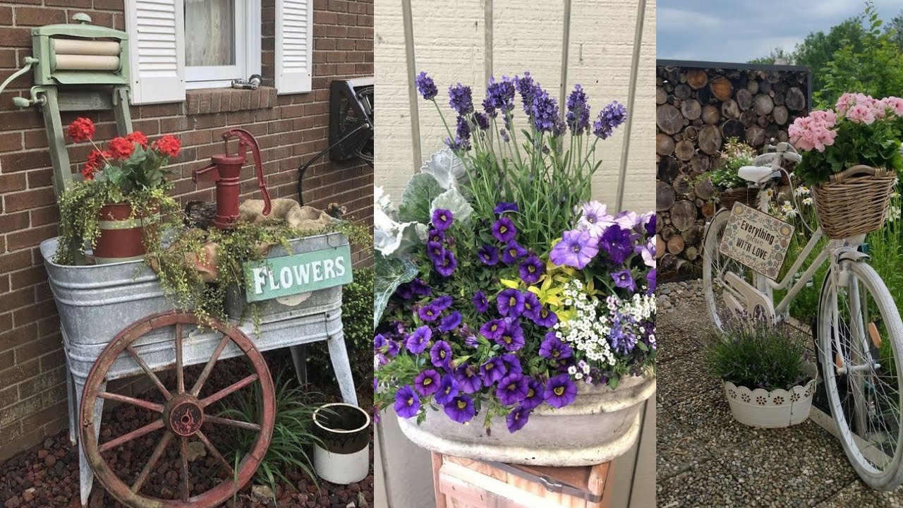 30 wunderschöne Vintage Garten Deko Ideen für Haus und Garten