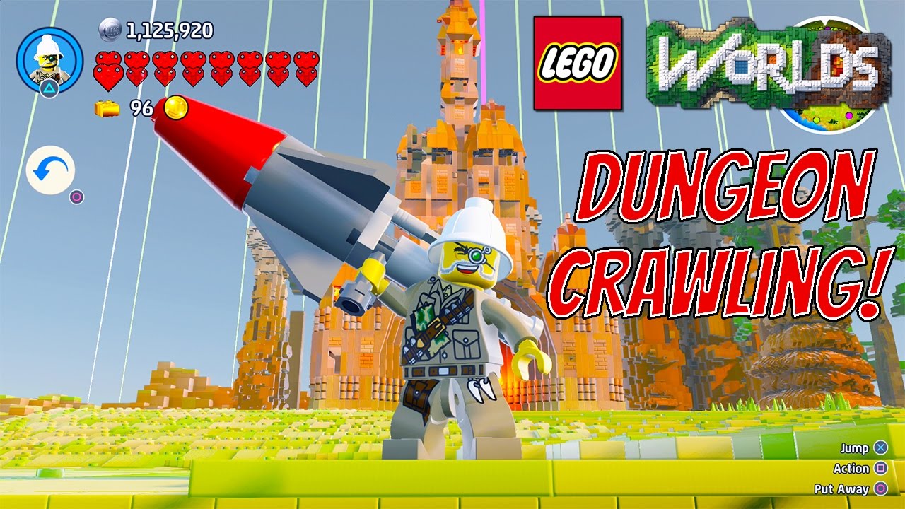 LEGO Worlds Dungeon Crawling for the MEGAZOOKA in Jumanji!