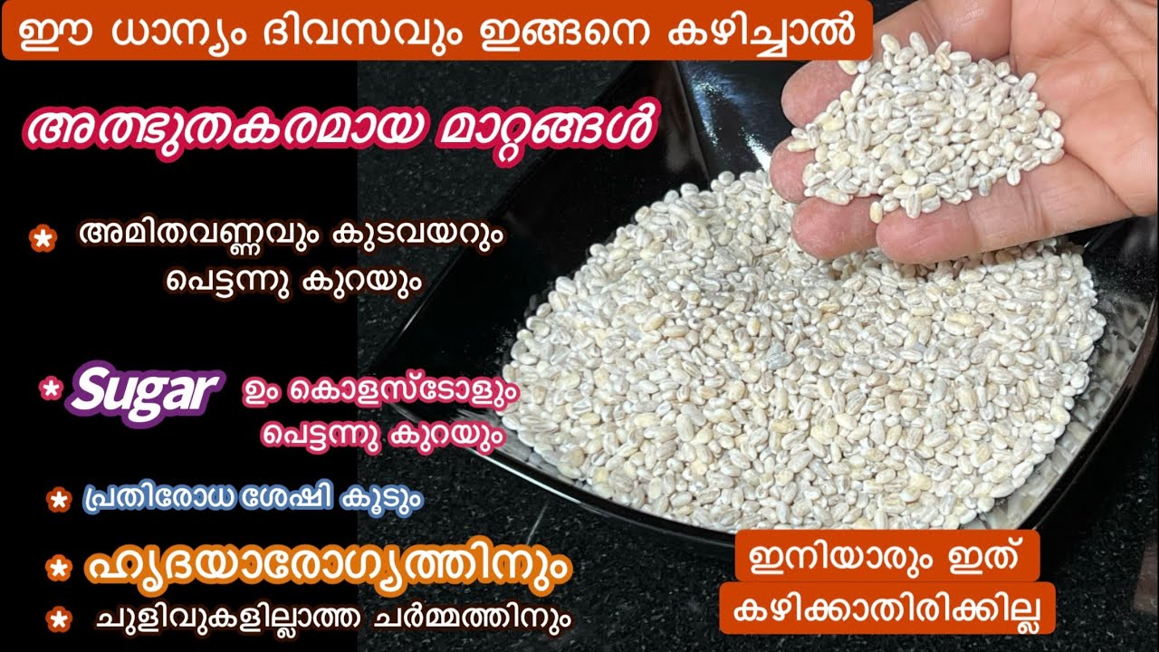 ഇത്രയും ആരോഗ്യഗുണങ്ങൾ ഉള്ള ഈ ധാന്യം ഇതുവരെ കഴിച്ചിട്ടില്ലേ/ആരോഗ്യത്തോടെ ഇരിക്കാൻ Easy Barley Recipes