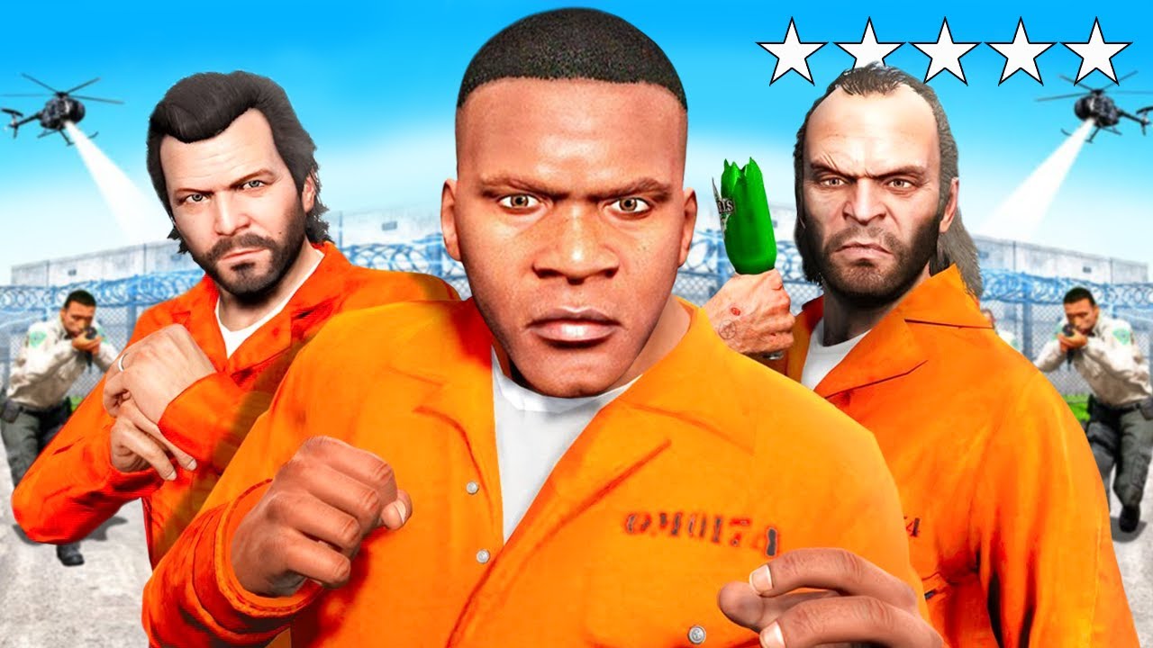 S'ÉVADER DE PRISON SUR GTA 5 ! (Avec Franklin, Trevor et Michael)