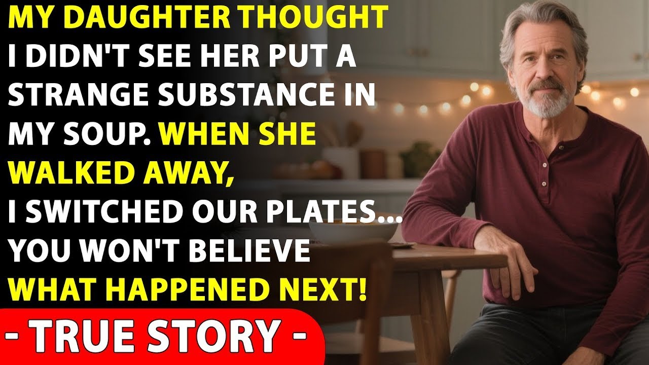 My Daughter Thought I Didn't See Her Putting A Strange Substance Into My Soup. I Switched Plates…