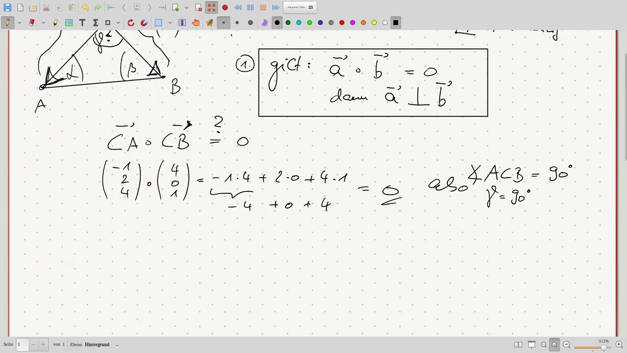 SKALARPRODUKT: VEKTOREN AUF ORTHOGONALITÄT PRÜFEN