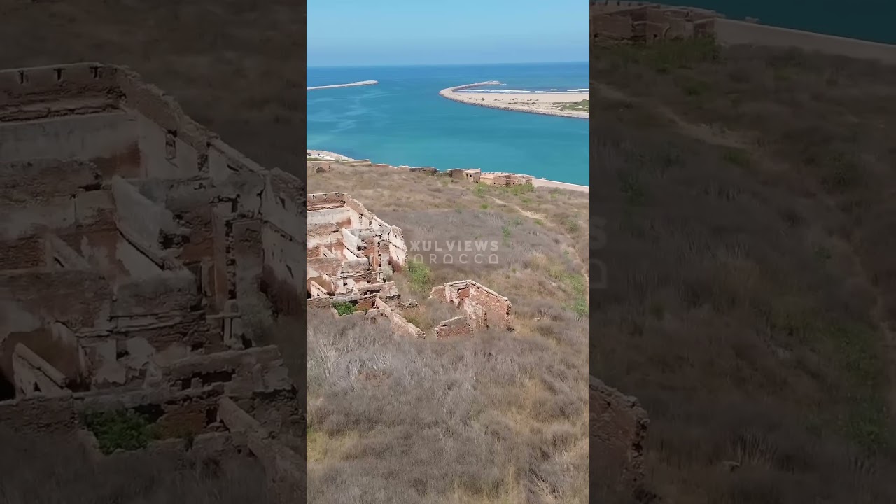 Unveiling the Charm of Kasbah Mehdia in Kenitra, Morocco by drone
