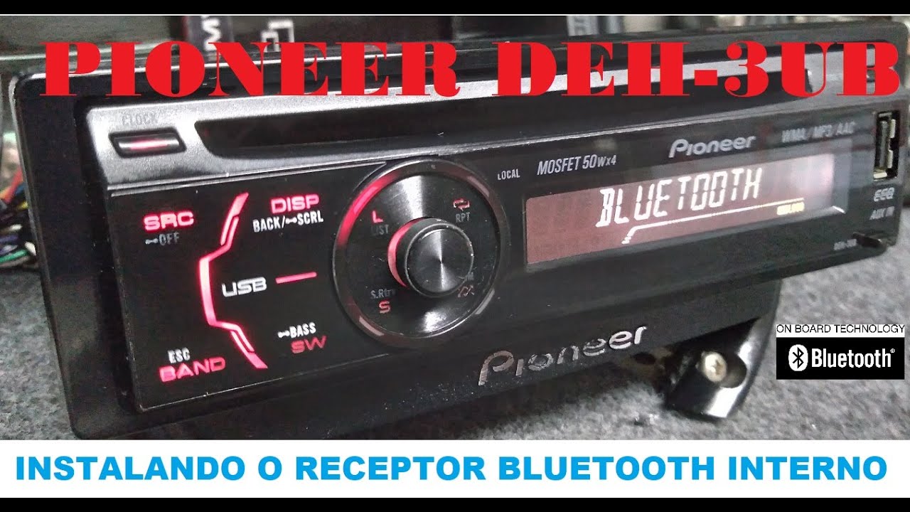 #PIONEER DEH-3UB Novo #Bluetooth interno c/demonstração e outras funções p/ som automotivo TOP