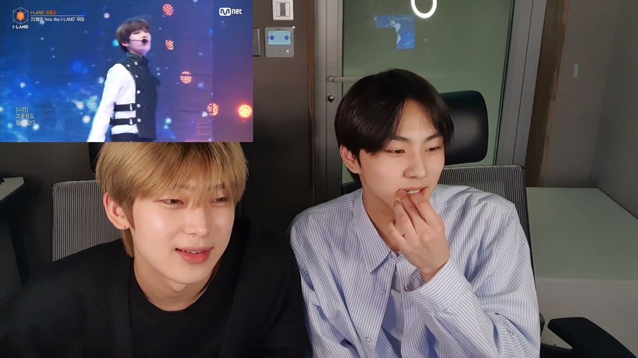 210701 enhypen sunoo jungwon vlive | reacting to past performances (i-land, inkigayo, studio choom)