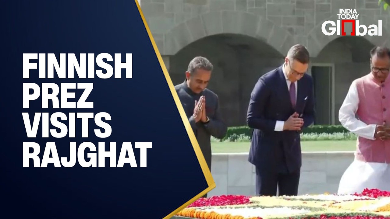 LIVE: Finnish President Alexander Stubb Visits Rajghat to Honor Mahatma Gandhi