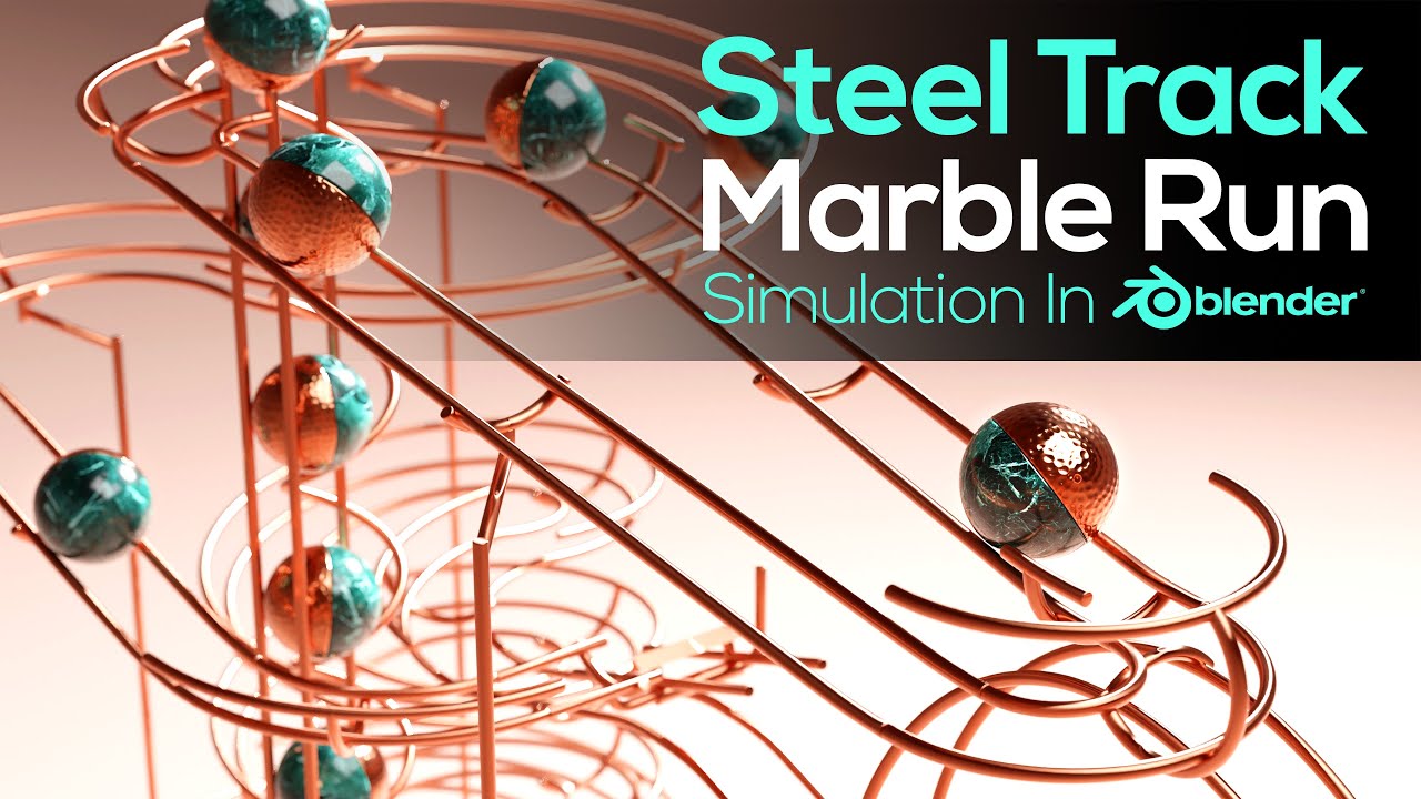 Steel Track Marble Run | Made In Blender