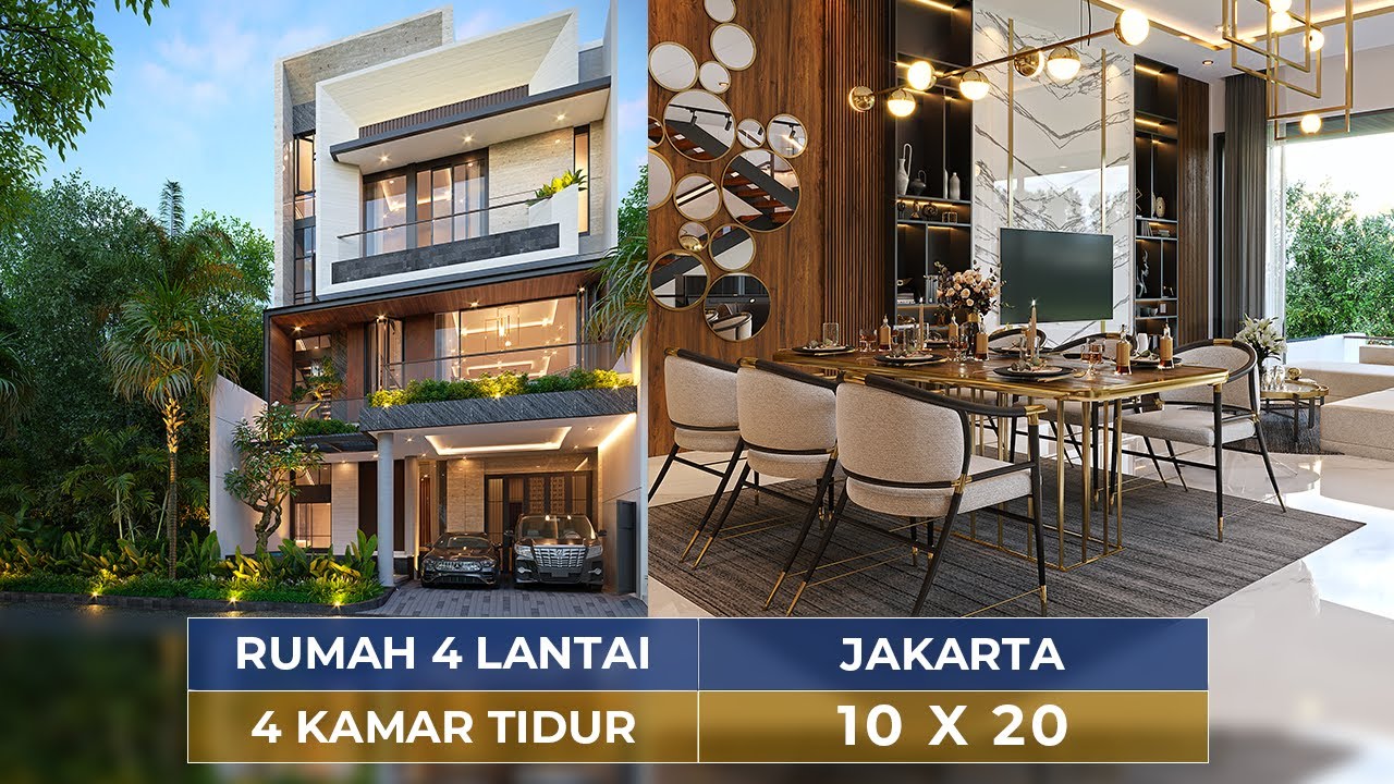 RUMAH IMPIAN PENGANTIN BARU!! STYLE MODERN DENGAN ROOFTOP DI JAKARTA!! - JASA DESAIN RUMAH MEWAH