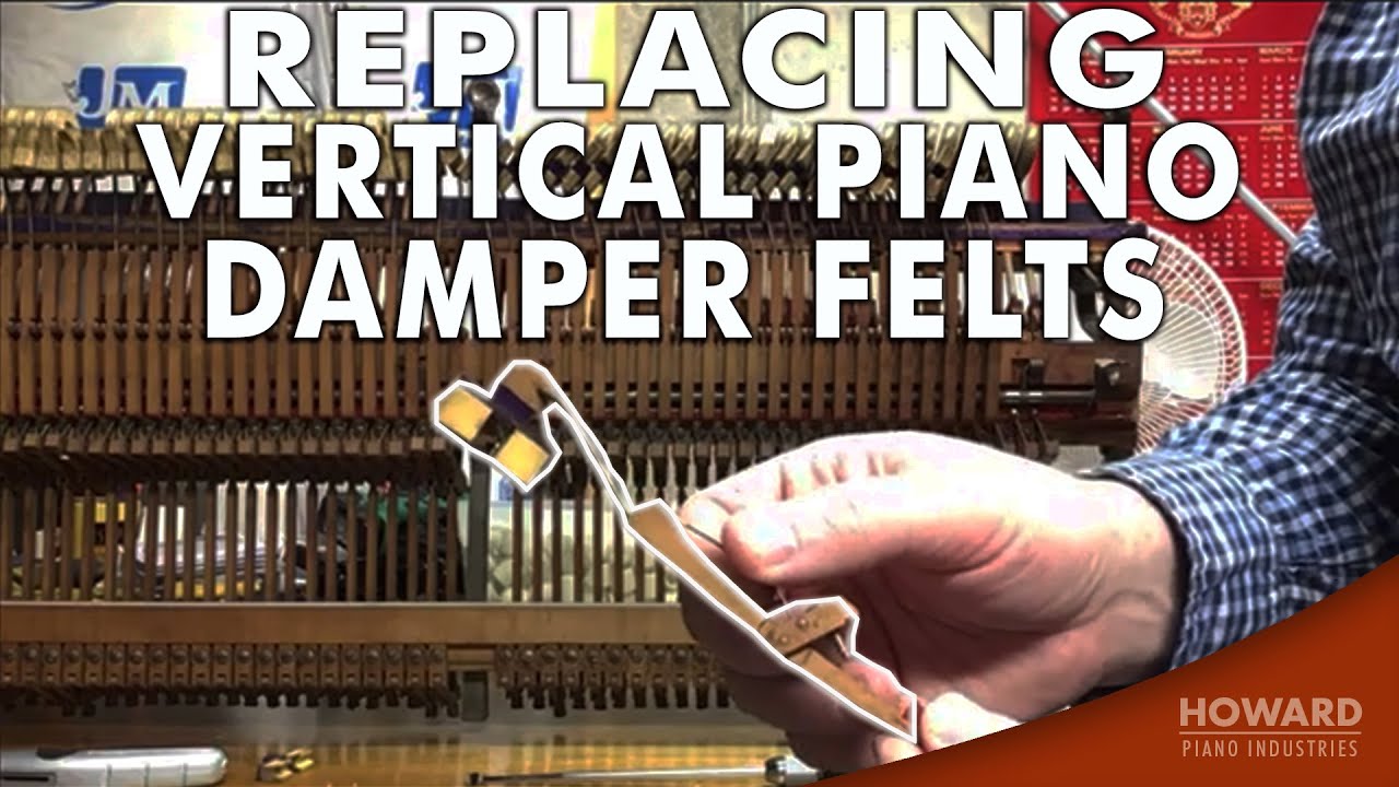 Replacing Vertical Piano Damper Felts - Piano Tuning & Repair I HOWARD PIANO INDUSTRIES
