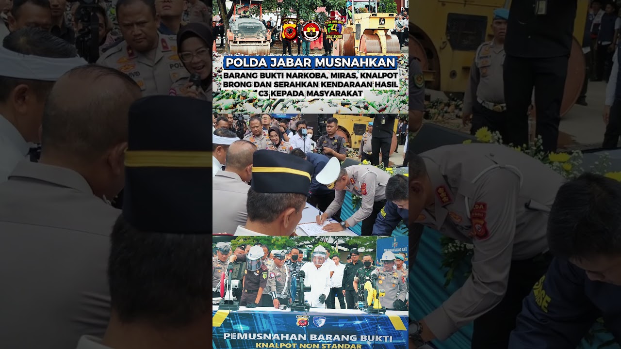 Polda Jawa Barat menggelar kegiatan pemusnahan barang bukti