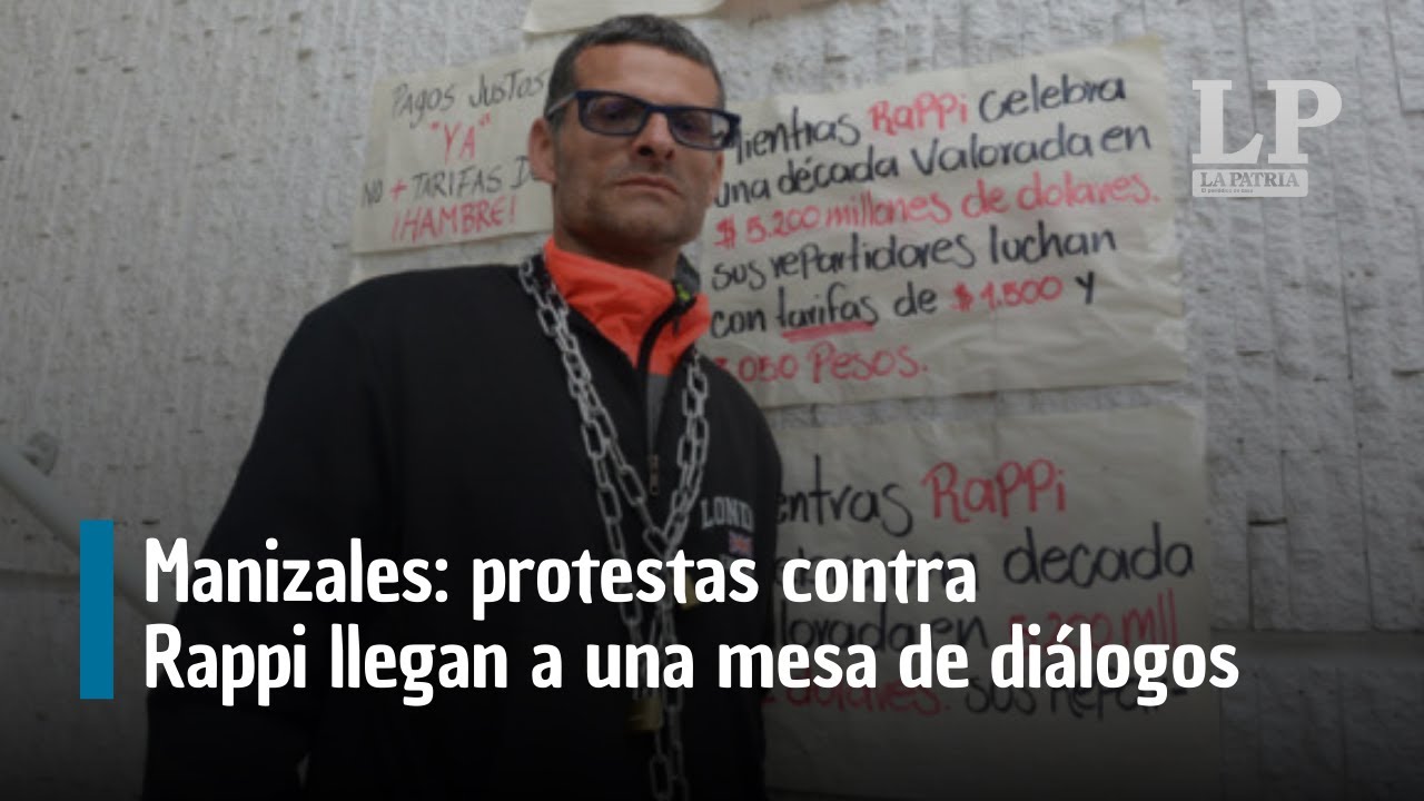 Manizales: protestas contra Rappi llegan a una mesa de diálogos, repartidores piden mejores pagos