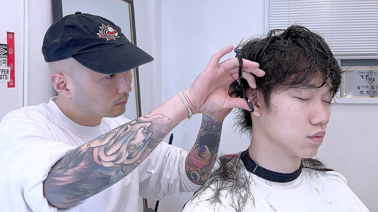 Hyper Sleep Haircut ASMR Just Thinning Scissors.