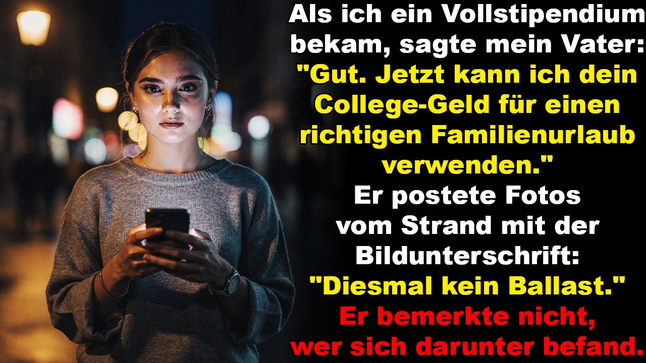 Als ich ein Vollstipendium bekam, sagte mein Vater „Gut. Jetzt kann ich dein College-Geld für einen“