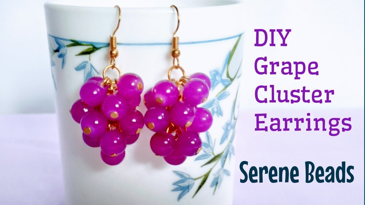 Beaded Cluster Earrings | How to Make Beaded Cluster Earrings | Serene Beads