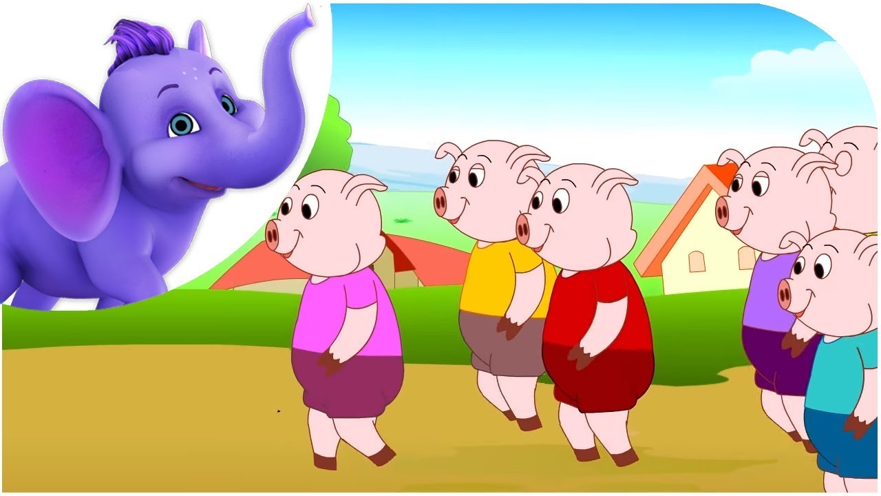 Ten Little Pigs - Nursery Rhyme with Karaoke
