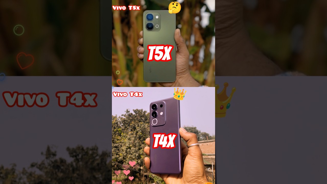 Vivo T5x Vs Vivo T4x 5G Smartphone || Both Have 50 MP Main Camera 📸  And Big Battery, LCD Displays 😢