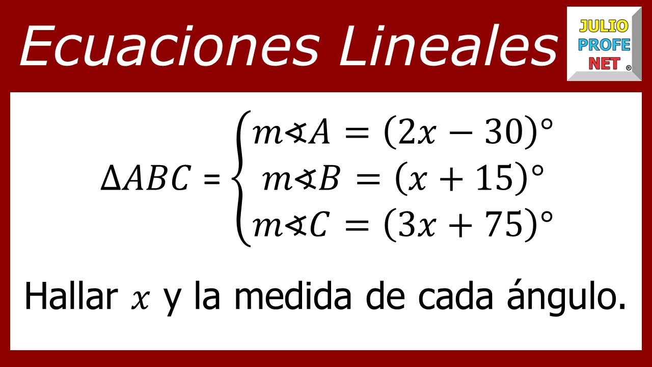Ecuaciones de primer grado con una incógnita | Problema 2 