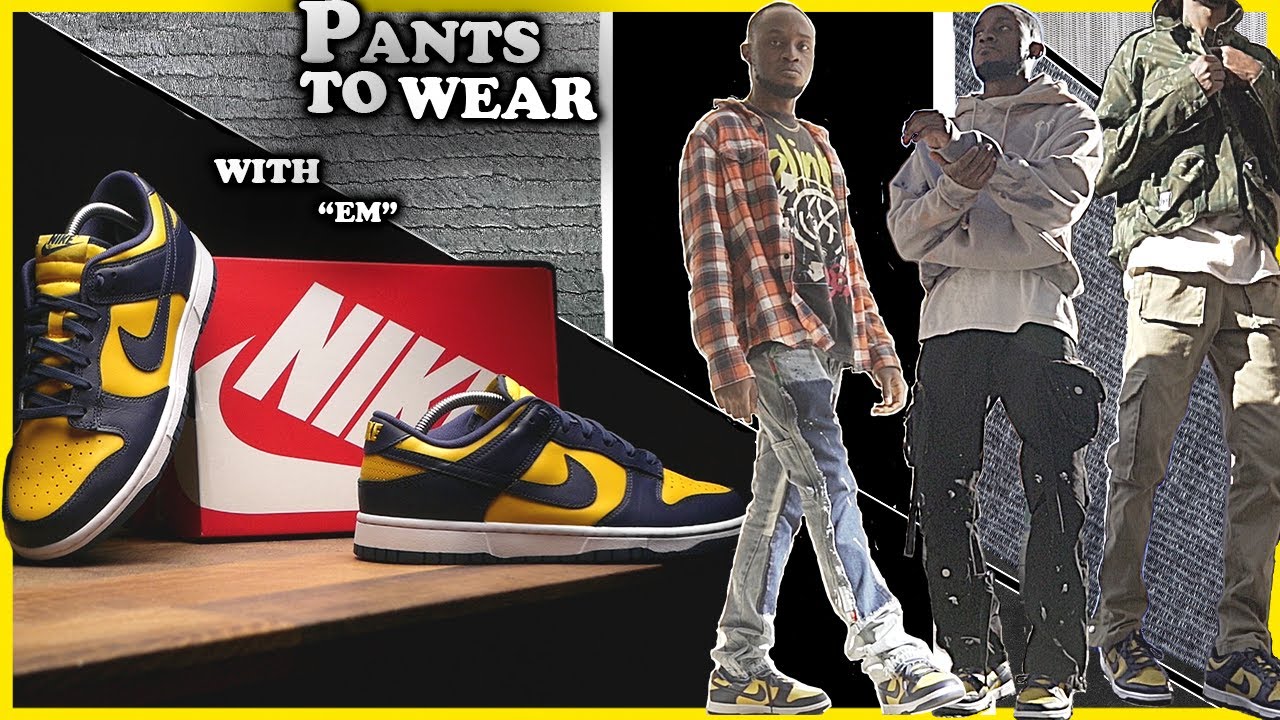 Nike Dunk Low "MICHIGAN" ONE OF THE BEST NIKE DUNK LOWS IN 2021/ HOW TO STYLE DUNK LOW ON FEET