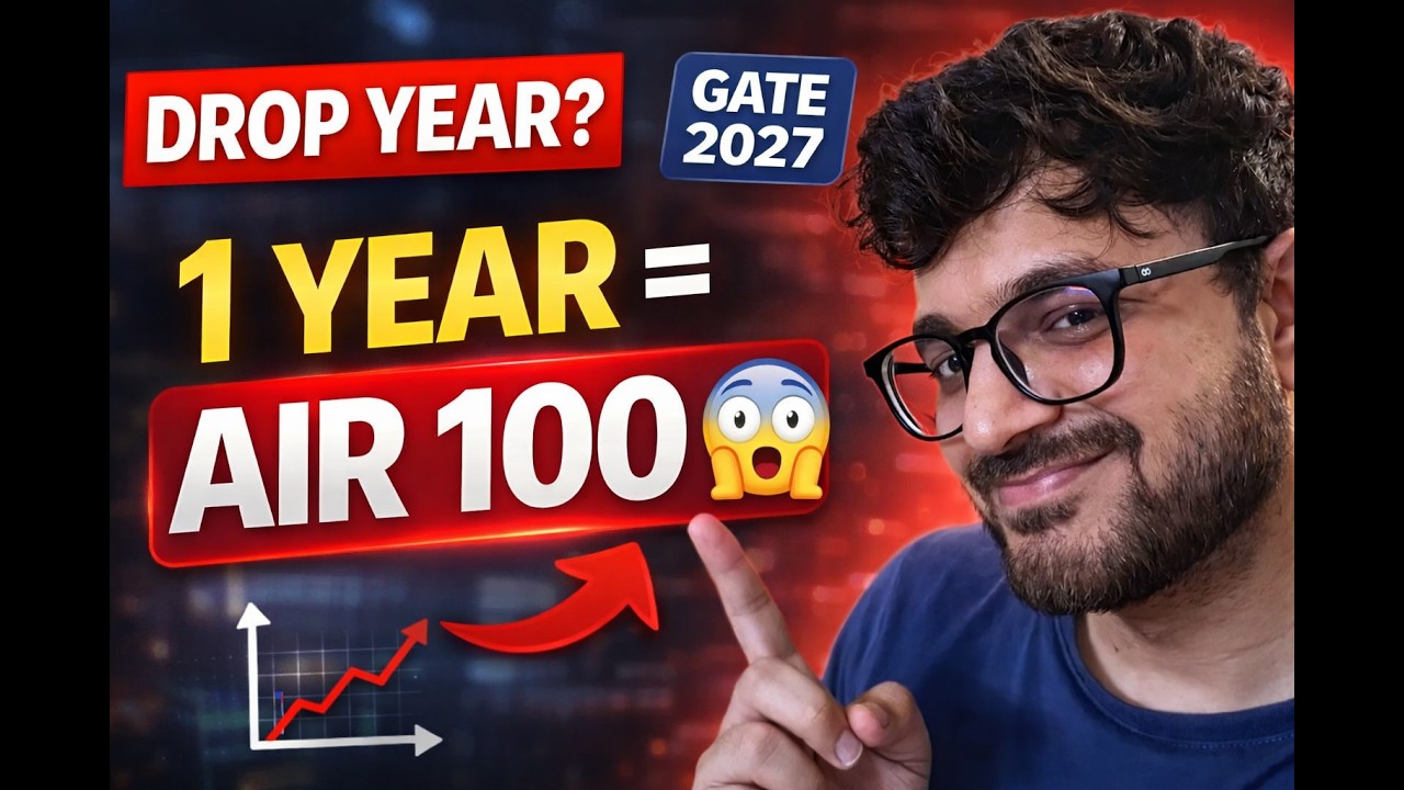 1 Year Drop = AIR 100? 😳 GATE 2027 CSE Full Strategy & Reality